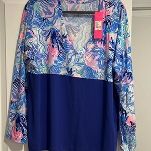 NWT Lilly Pulitzer Finn Vneck top sz XL